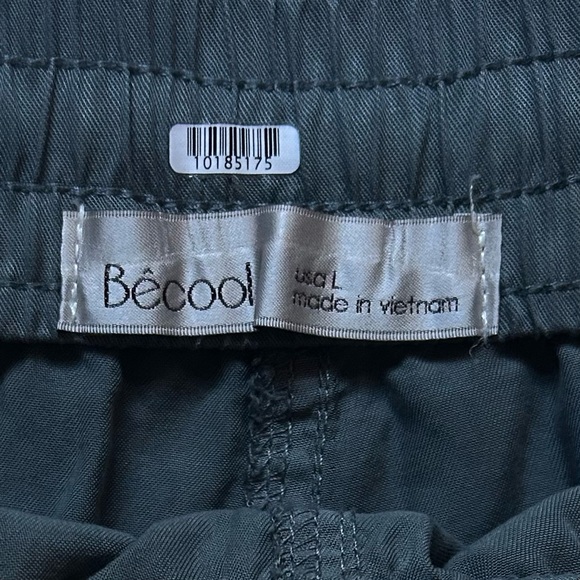 Be Cool Tencel Drawstring With Pockets Shorts in Dark Olive Sz L - Picture 8 of 9